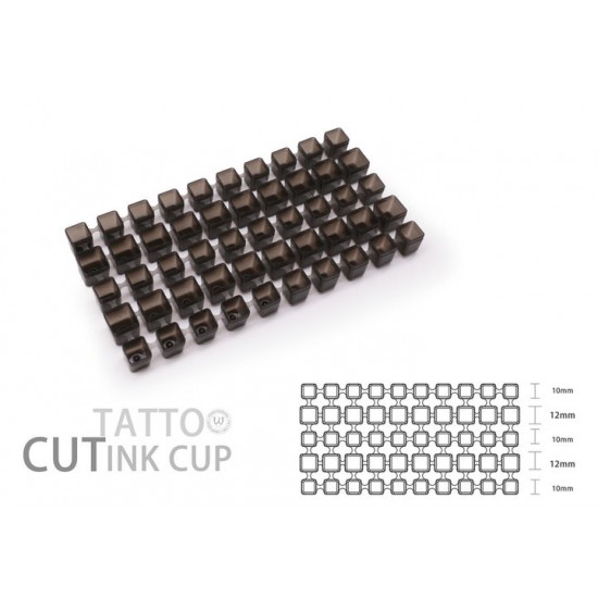 Clear Black Tattoo Modul Cut Ink Cap