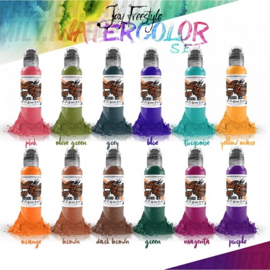 World Famous Jay Freestyle Watercolor İnk Set 30 ML