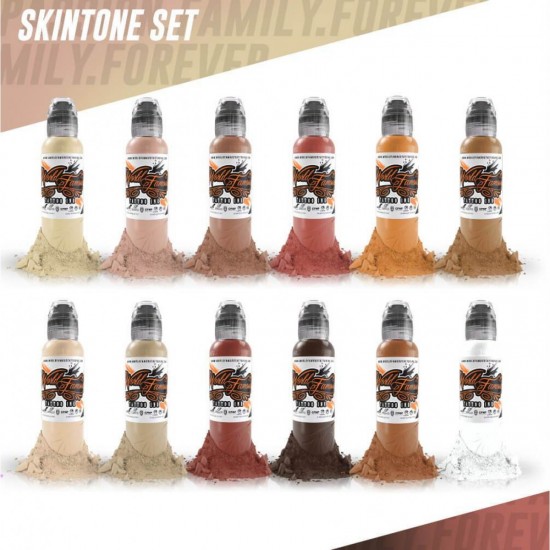 World Famous Skin Tone Color Set 12 x 30ml